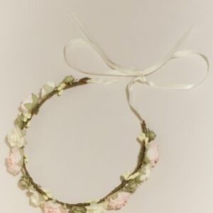 David’s Bridal Chiffon Rosette Flower Woman Headband with Tie-Again