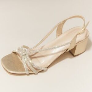 David’s Bridal Crystal Rope Block Heel Sandals