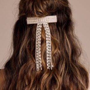 David’s Bridal Rhinestone Bow Hair Clip