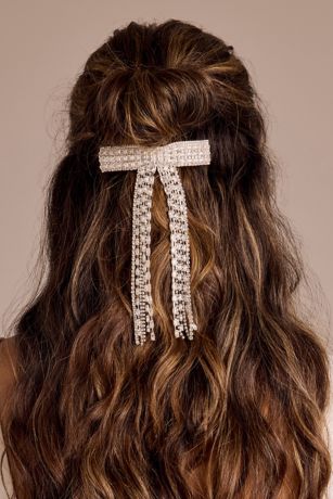 David’s Bridal Rhinestone Bow Hair Clip