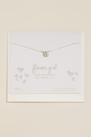 Flower Lady Necklace in Silver Tone | David’s Bridal