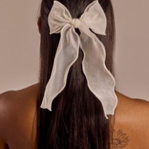 Hair Bow with Pearl Trim | David’s Bridal