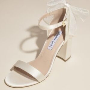 Tulle Pearl Bow Block Heels by David’s Bridal